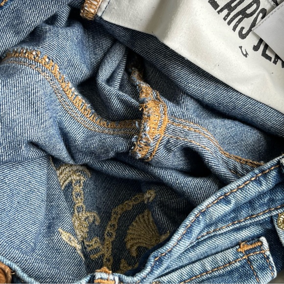 TRUE RELIGION size 30 high waist slim straight leg ornate jeans denim streetwear - Picture 12 of 16